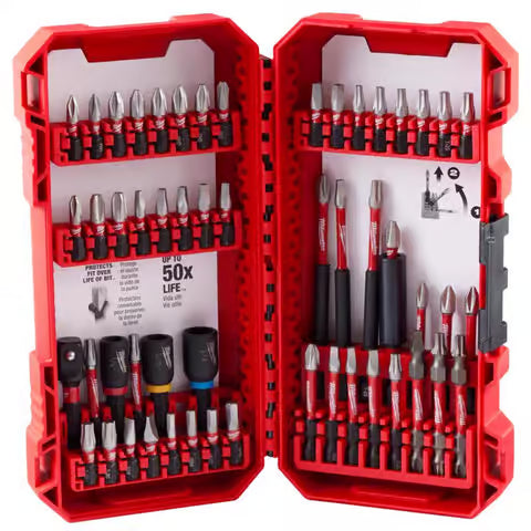Milwaukee SHOCKWAVE Impact Duty Series 48-32-4010 Driver Bit Set, 54-Piece, All-Purpose, Alloy Steel