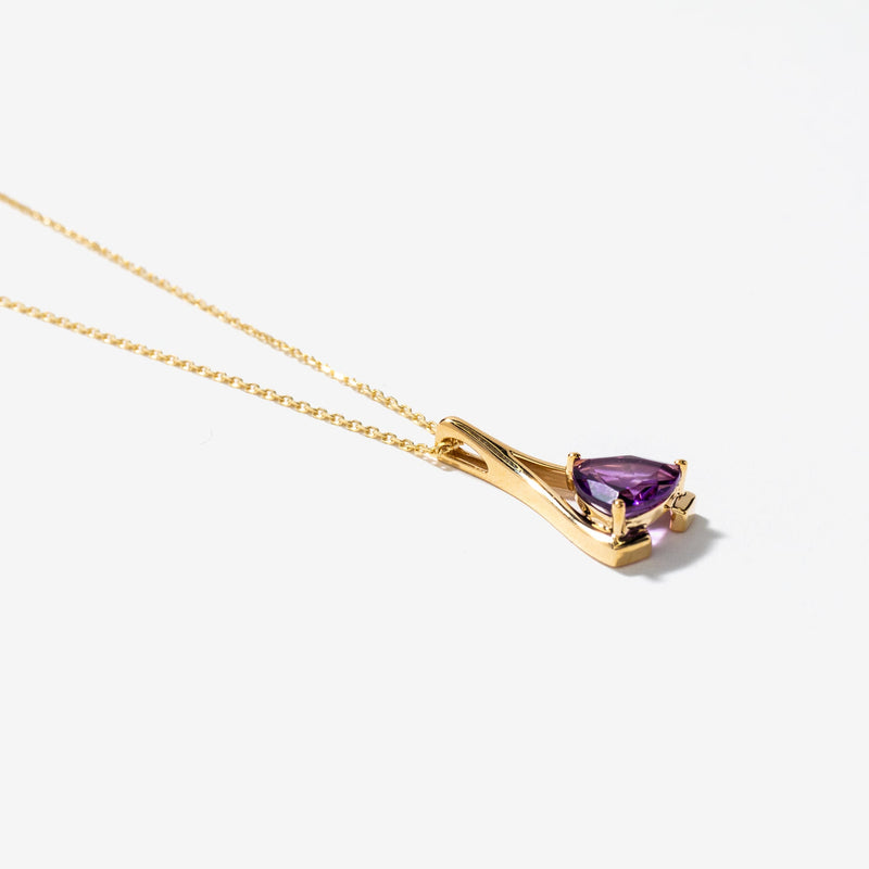 Amethyst Necklace in 10K White Gold
