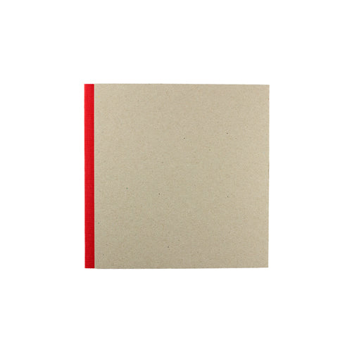 Kunst & Papier - Pasteboard Cover Sketchbook - Red, 6.7" x 6.7"