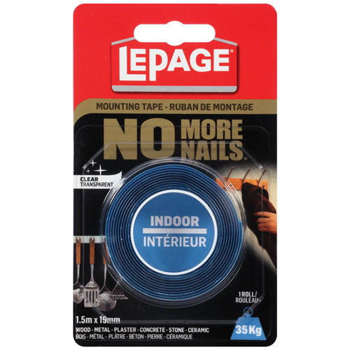 LePage No More Nails – Indoor Mounting Tape – Clear