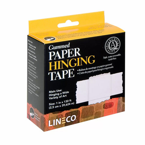Lineco Paper Hinging Tape - Gummed, 1” x 130’ White