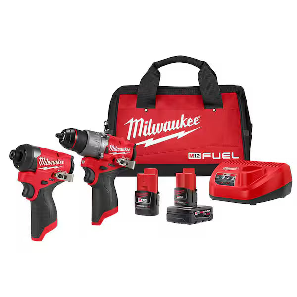 Milwaukee M12 FUEL Cordless Brushless 2 Tool Combo Kit